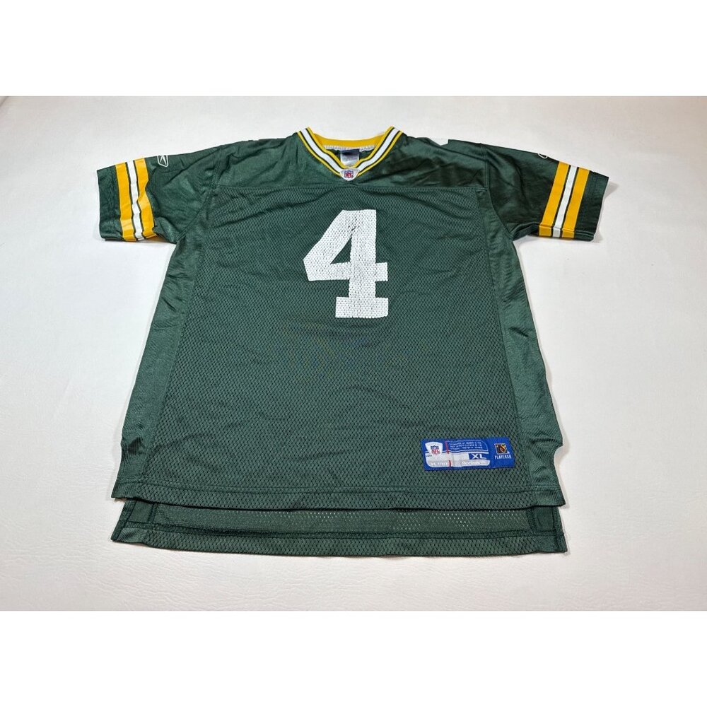 Reebok NFL Green Bay Packers Jersey 4 Favre kids XL (18-20) Green (GG291)